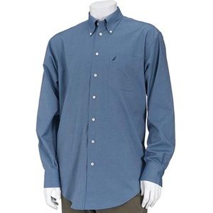 Nautica Vintage Oxford Denim Blue Button Down